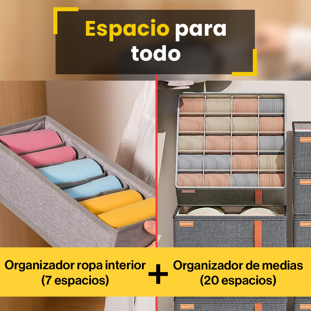 🎁COMBO ARMARIO PERFECTO 2 x 1 (Organizador ropa interior + organizador de medias)🎁