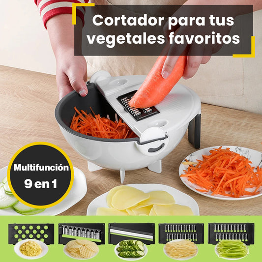 CORTADOR DE VERDURAS MULTIFUNCIONAL 9 en 1