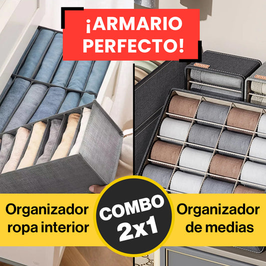 🎁COMBO ARMARIO PERFECTO 2 x 1 (Organizador ropa interior + organizador de medias)🎁